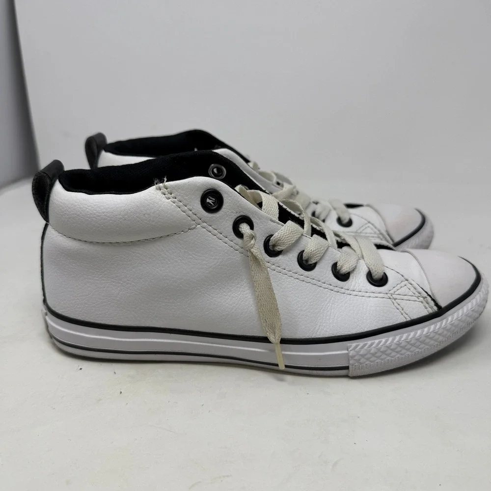 Converse Chuck Taylor All Star Madison White Leather Mid Top Sneakers 655993C